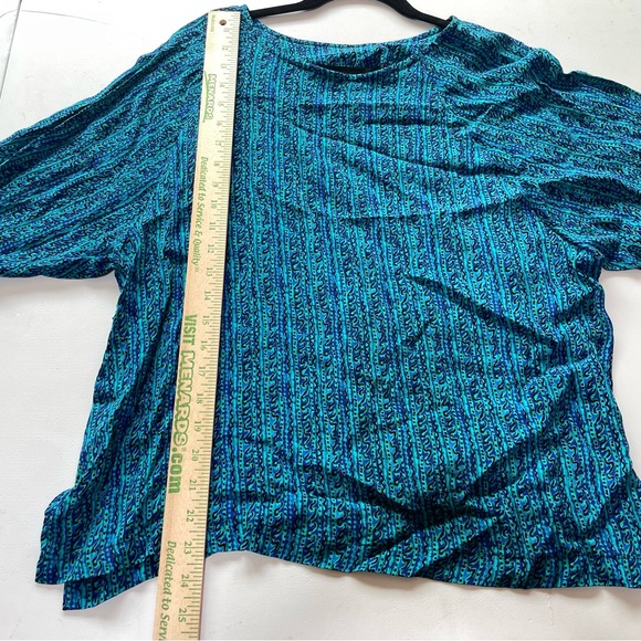 Vintage Blouse with Retro Jazz Design 80s 90s Print - Picture 2 of 5
